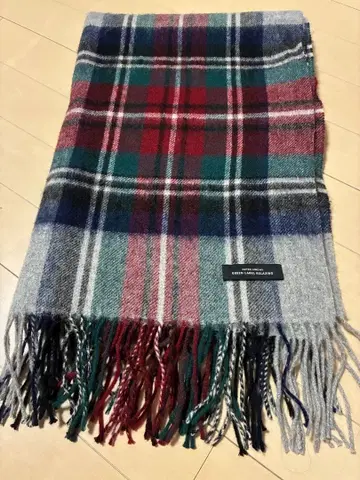 그린 레이블 릴랙싱 체크 스톨 머플러