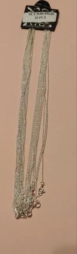 Sterling Silver 92.5% 표기 목걸이 체인 10개 해외