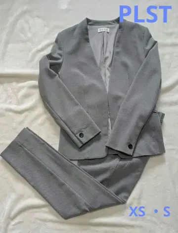 [ PLST ] 플라스테 노카라 수트 셋업 워셔블 그레이