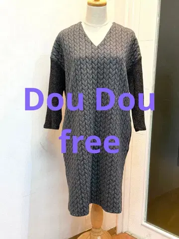 [ Dou Dou 두두 절개 니트풍 원피스 free ]