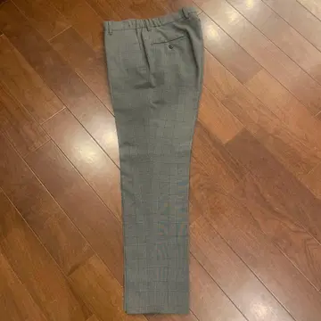 그린 레이블 릴랙싱 그레이 체크 슬랙스