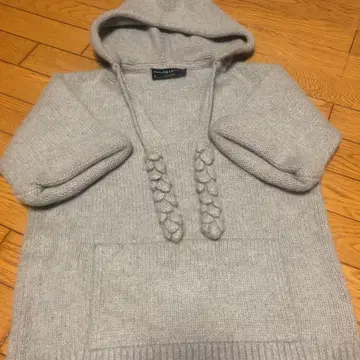 12/22 한정판! Pringle 1815 그레이 후드 부착 니트 S