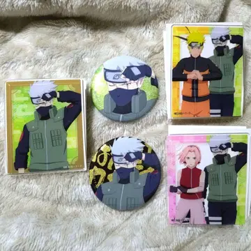 카카시 세트 캔뱃지 & 아크릴 사진 전투 전