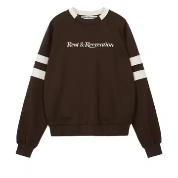 rest&recreation 오버 사이즈 맨투맨 니트 브라운