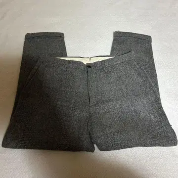 글로벌 워크 울 혼방 테이퍼드 슬랙스 그레이