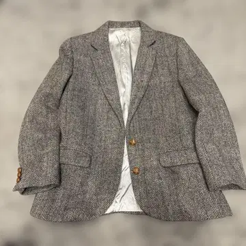 Harris Tweed 헤링본 테일러드 자켓 그레이
