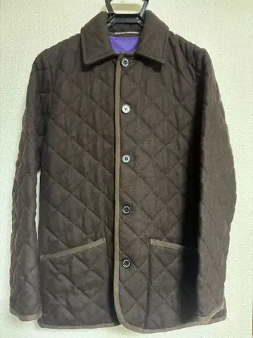 트래디셔널 웨더웨어 브라운 퀼팅 자켓