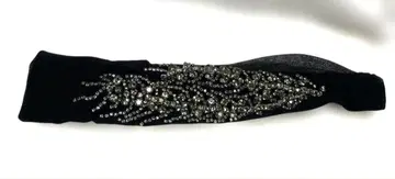 JANE TRAN 크리스탈 자수 헤어밴드 헤어 터번