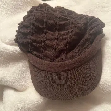 카키 리브 편직 니트캡