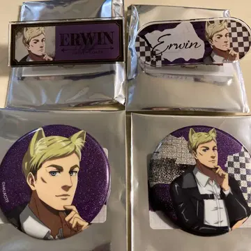 진격의 거인 신주쿠 마루이 늑대인간 엘빈 캔뱃지 명찰