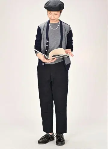 45R 빗질한 908 리브 클레릭 가디건