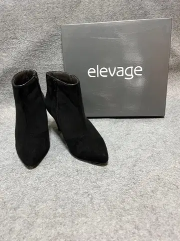 elevage 블랙 스웨이드 스틸레토 부티