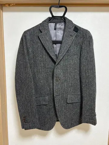 아자부 테일러 그레이 트위드 테일러드 자켓