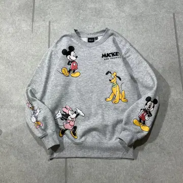 디즈니 올 패턴 미키 미니 도날드 구피 맨투맨