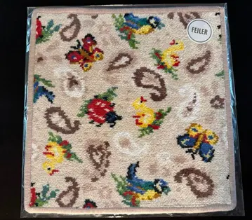 페이러 하이디 페이즐리 베이지 타월 손수건