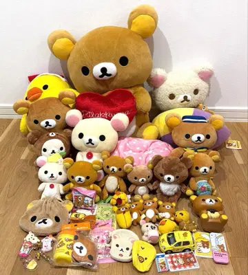 초레어! 희귀! san-x 리락쿠마 봉제 인형 마스코트 잡화 묶음 판매