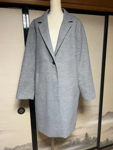 포트 포인트 그레이 롱 코트 버튼 사이즈 L