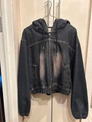 WHO'S WHO gallery 빈티지 데님 후드 블루종