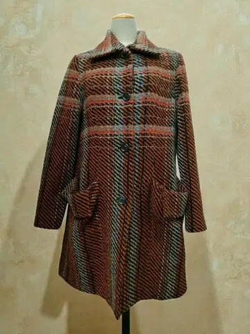 노쉬 케이코시 롱 코트 브라운 체크