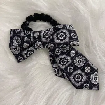 이탈리아제 꽃무늬 리본 머리끈