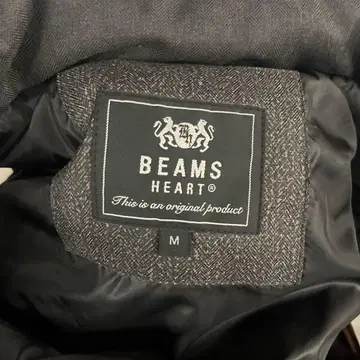 BEAMS HEART 다크 그레이 퀼팅 베스트 M