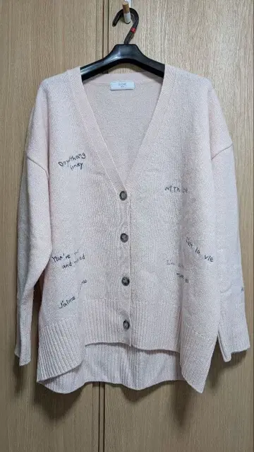 SLOBE IENA 자수 가디건 핑크