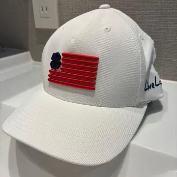 블랙클로버 골프 캡 USA 성조기 국기 모티브 화이트