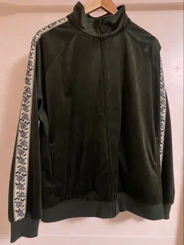 tk. TAKEO KIKUCHI 다크 그린 저지 트랙 자켓