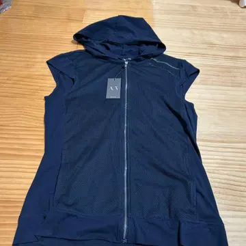 A/X 네이비 후드 부착 메쉬 후드티