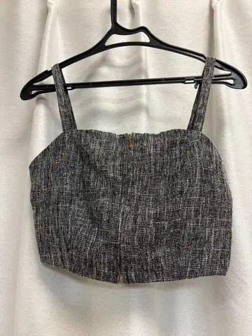 [뷔스티에만] COHINA 라메 트위드 세트 올인원 블랙믹스