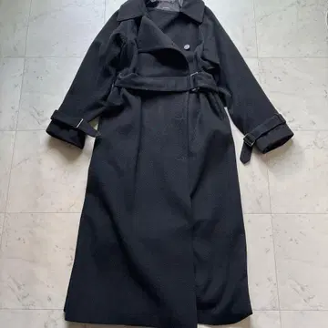 아뉴앙스 울 트렌치코트 블랙
