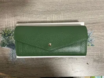 그린 가죽 반지갑