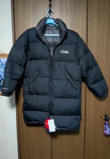 FIRST DOWN 블랙 다운 자켓