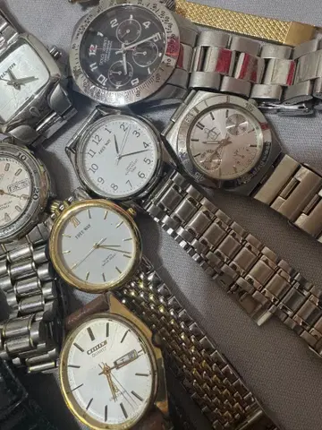 시티즌, 카시오 등 브랜드의 손목시계 14점.