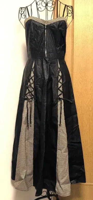 axesfemme 페이스 가죽 뷔스티에풍 원피스