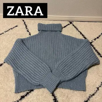 ZARA 터틀넥 니트 M 라이트 블루