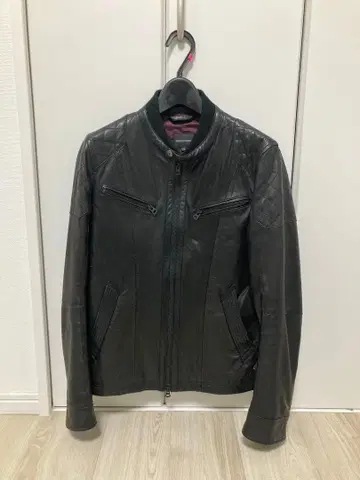 RATTLE TRAP 블랙 가죽 라이더 자켓 02