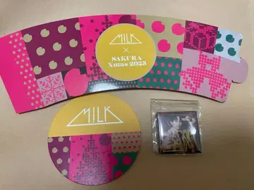 M!LK 한정판 캡슐 토이 스퀘어 캔뱃지 요시다 진토 코스터 세트