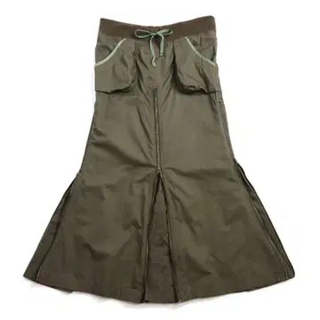 y2k 00s 지퍼 디자인 밀리터리 카고 플레어 롱 스커트