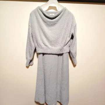 페더 드레이프 니트 셋업 - short / 라이트 그레이