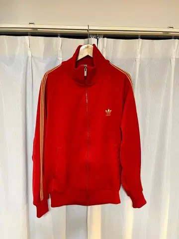 adidas 레드 집업 저지