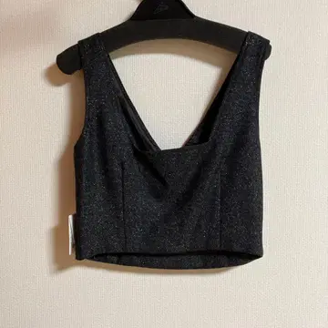 Ample 라메 트위드 뷔스티에 블랙 야마다야