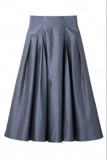 퀼팅 자카드 플레어 스커트 BLU 0