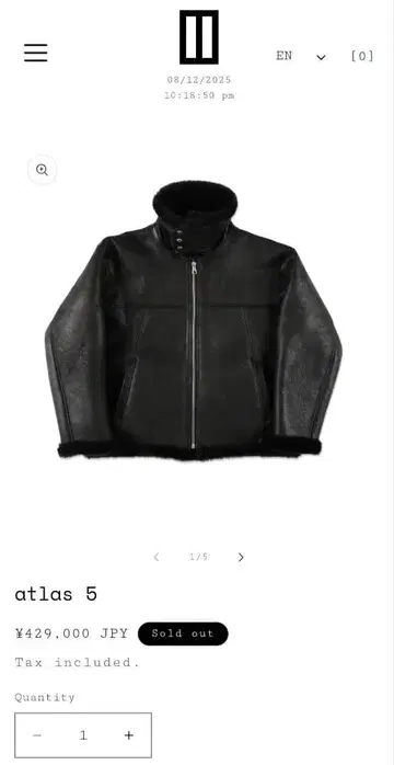 daisuke tanabe atlas 5 블랙 자켓