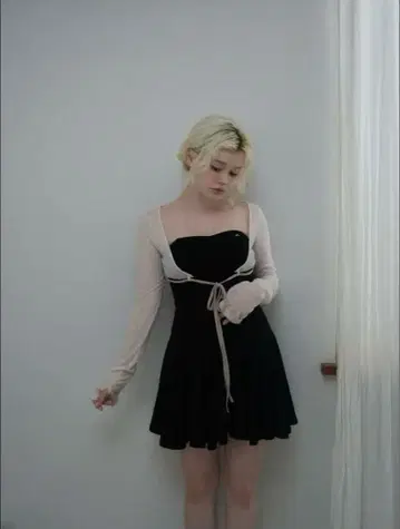 Lona ribbon mini dress BLK