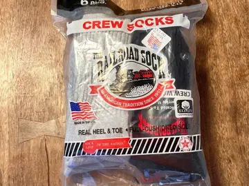 새상품 레일로드 삭스 6켤레 세트 6p 블랙 3켤레 그레이 3켤레 미국제