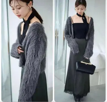 스나이델 스카프 포함 니트 앙상블