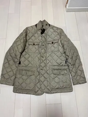 카키 퀼팅 자켓