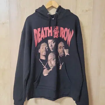 DEATH ROW 그래픽 후드티 블랙