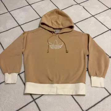 adidas 후드 부착 후드티 베이지